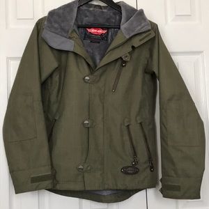 Olive green Sims snowboarding jacket